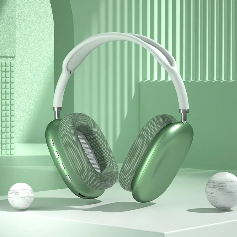 Air MAX Wireless Bluetooth Headphones Noise Cancelling Mic Pods Over Ear Sports Gaming Headset For Apple