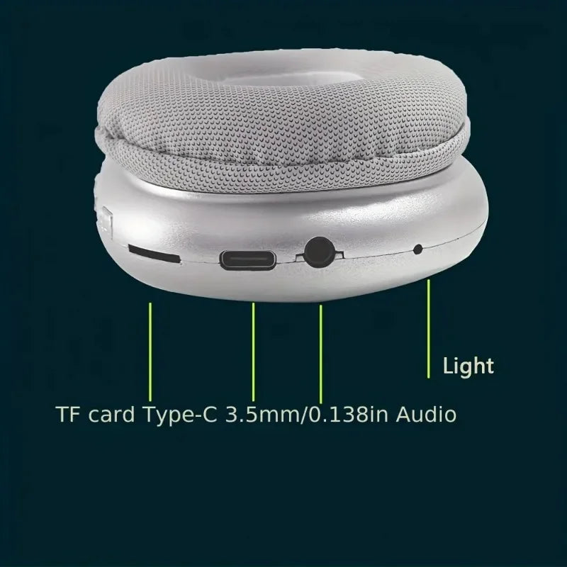 Air MAX Wireless Bluetooth Headphones Noise Cancelling Mic Pods Over Ear Sports Gaming Headset For Apple