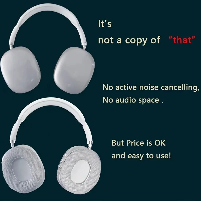 Air MAX Wireless Bluetooth Headphones Noise Cancelling Mic Pods Over Ear Sports Gaming Headset For Apple