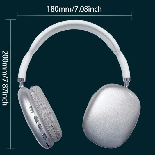 Air MAX Wireless Bluetooth Headphones Noise Cancelling Mic Pods Over Ear Sports Gaming Headset For Apple